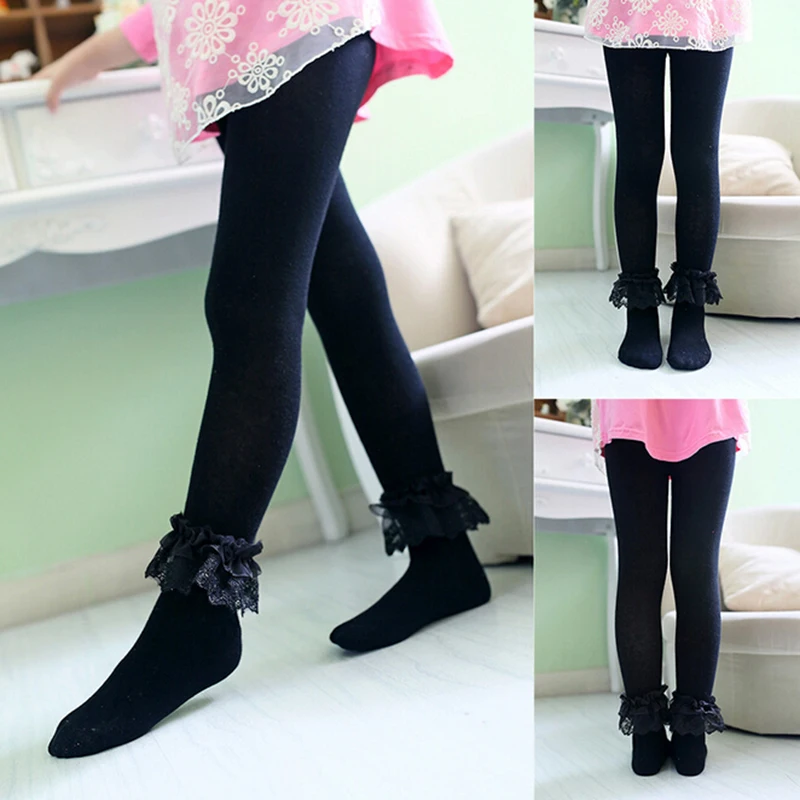 Кружевные колготки сезон весна осень плотные удобные мягкие для девочек танцев