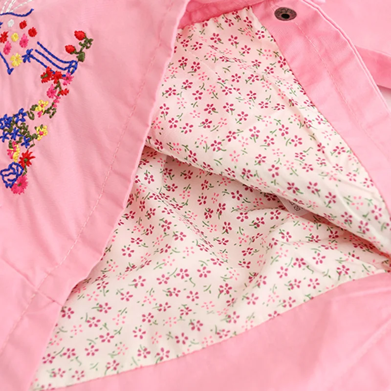2018 осенний топ с цветочной вышивкой для девочек одежда из хлопка капюшоном