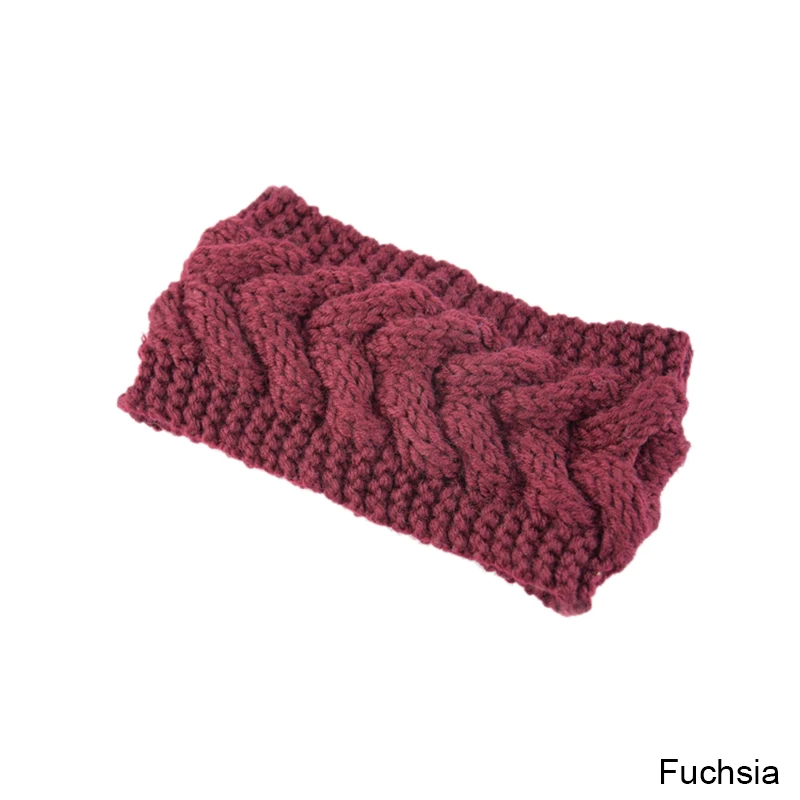 Женские зимние шапки, модные зимние вязанные шапочки Skullies Beanies, аксессуары для волос - Цвет: fuchsia