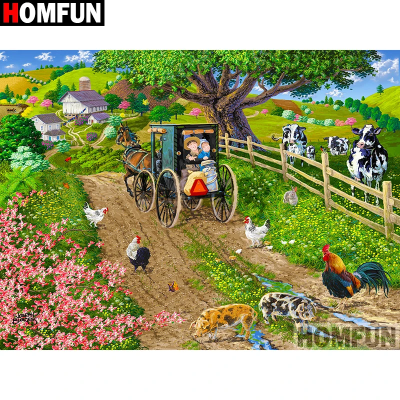 Алмазная 5D Вышивка HOMFUN набор для рукоделия мультяшный персонаж алмазная