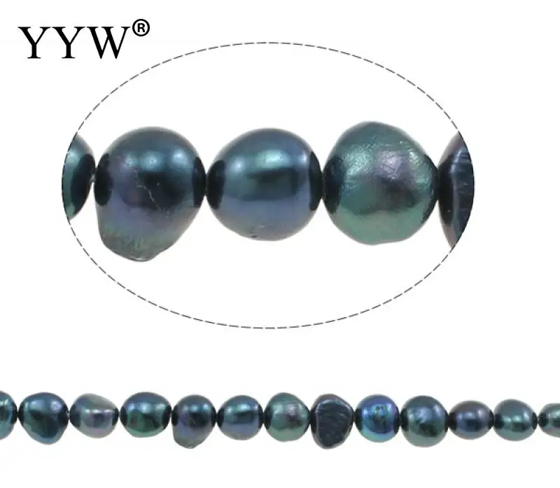 Бусины из темно зеленого барочного жемчуга 6 7 мм 100% дюйма|freshwater pearl beads|loose beadspearl