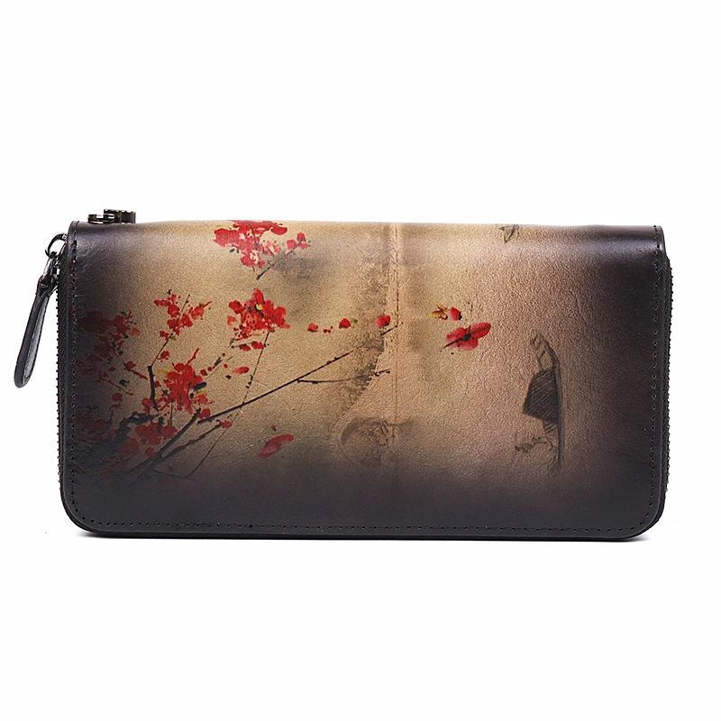 Женские кошельки из натуральной кожи в китайском стиле|Женские кошельки| |