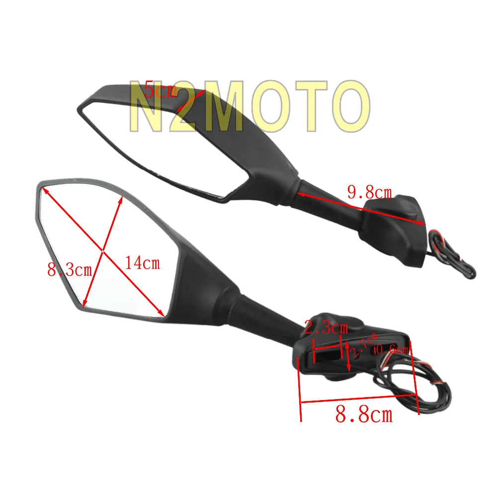 Янтарный светодиодный индикатор поворота мотоцикла зеркало заднего вида для Honda