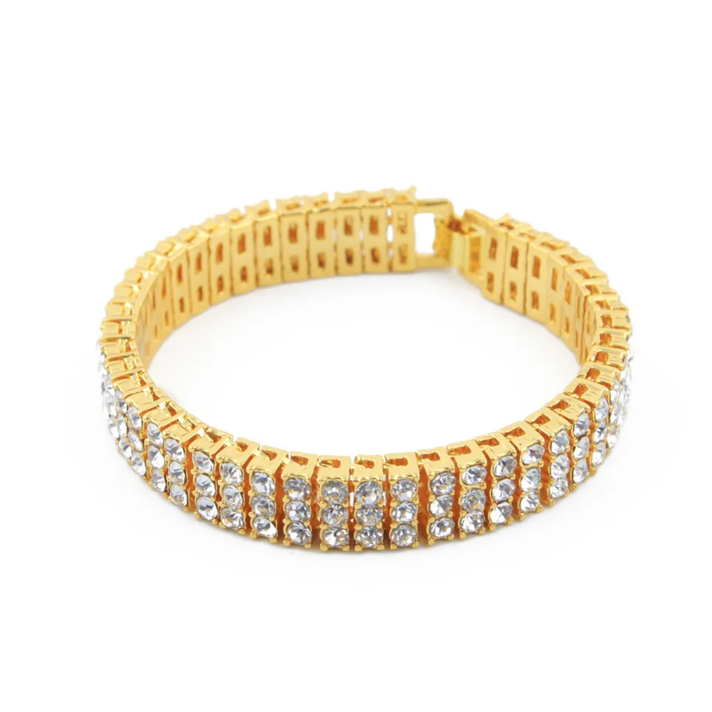 Браслет цепочка мужской золотистый шириной 1 5 см и длиной 20 см|bling bracelet|for