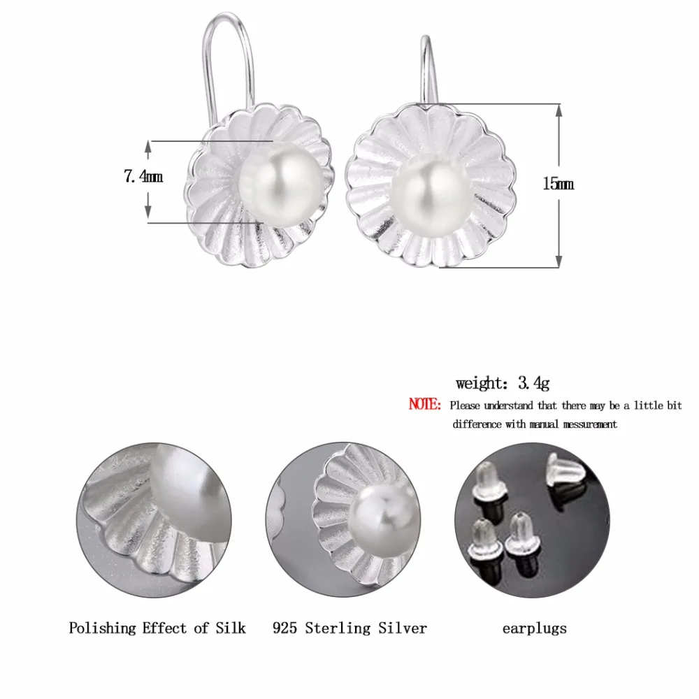 Висячие модные серьги в форме цветка 2018 жемчужины Цветочная Лилия лотос большая