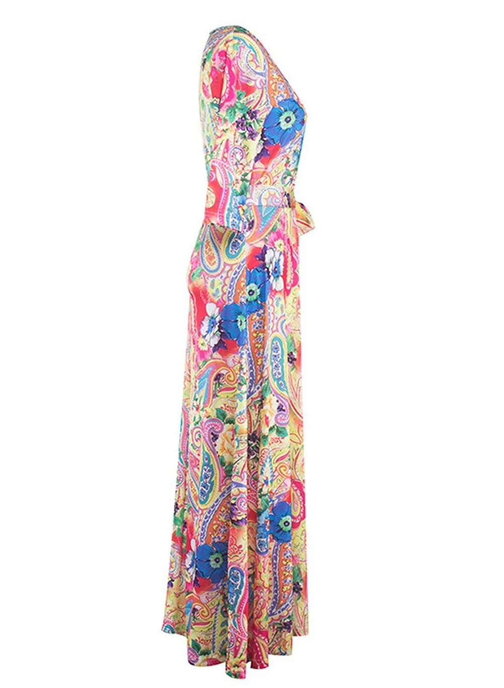 Популярное женское элегантное платье трапециевидной формы с цветочным принтом