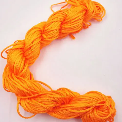 Orange red LNRRABC новые ювелирные изделия нить плетеная веревка DIY 29 цветов для китайский узел, браслет ювелирных изделий нейлоновый шнур 1 мм* 26 м - Цвет: Orange red