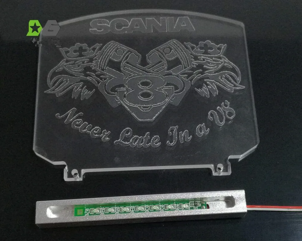 Новинка светодиодный светильник scania truck V8 с логотипом и двойной головкой для tamiya