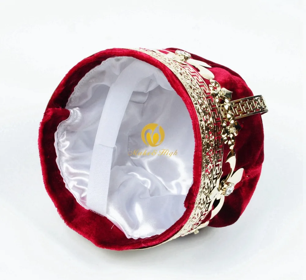 Красный бархат король диадема тиары Большой 9 &quotкороны ручной работы