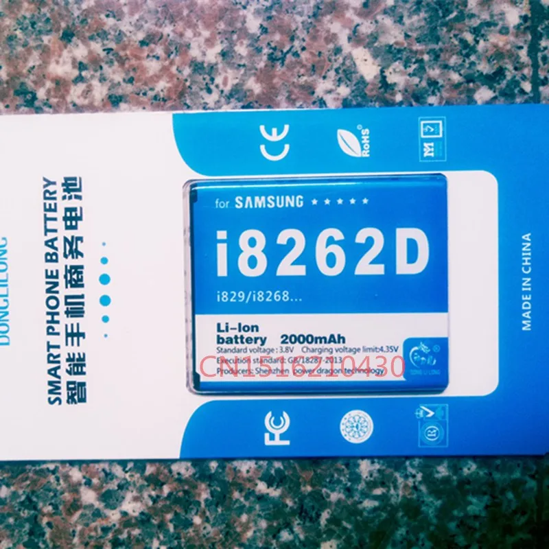 

Новая DLL запасная батарея EB425365LU для Samsung Galaxy Core i8262d SCH-i829 i8268 Аутентичные Аккумуляторы для телефонов 2000 мАч