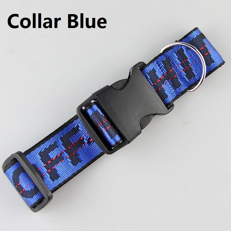 Blue Collar Ошейник для собак, нейлоновый поводок, модный ошейник для щенков, для маленьких собак, поводок для бега, поводок для собак, нейлоновая веревка для маленьких щенков, кошек - Цвет: Blue Collar