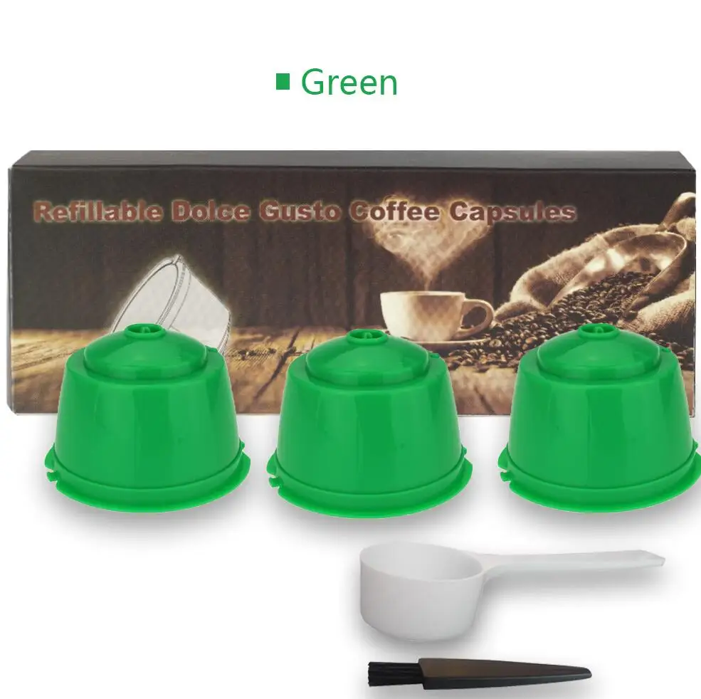3pcs with box 3/6 шт./лот многоразовые Nescafe combinacapsule Кофе фильтра капсулы многоразовая чашка для крышки ложка-кисточка фильтры корзины под мягкий вкус Swee - Цвет: 3pcs with box