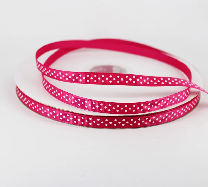 Red dots Grosgrain 3/" 9 мм Печатная корсажная лента Экологически чистая горошек сердце Геометрическая DIY Подарочная коробка ремесла декоративная обертка - Цвет: Red dots Grosgrain