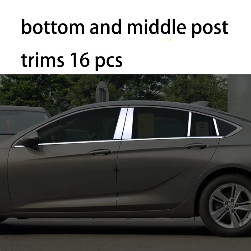 16 pcs trims Lsrtw2017 304 нержавеющая сталь окна автомобиля планки для buick regal Opel Insignia Vauxhall Insignia Holden Commodore - Название цвета: 16 pcs trims