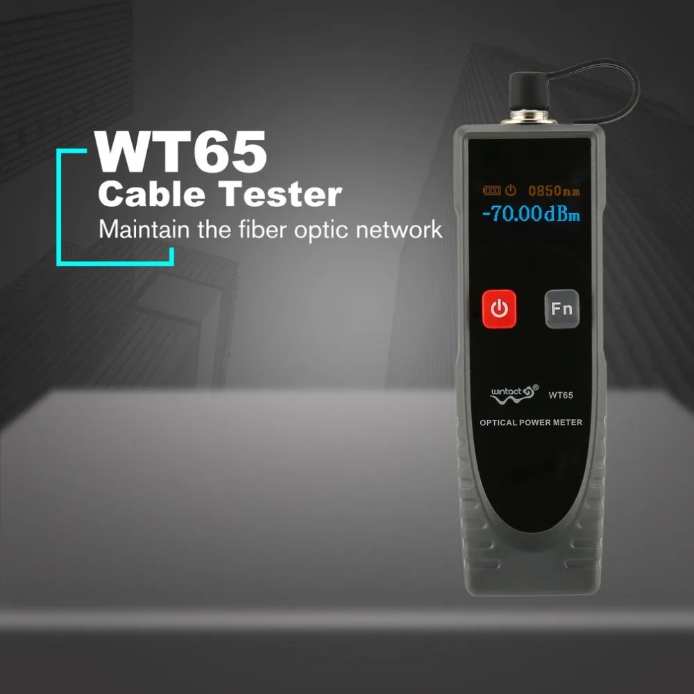 WINTACT WT65 цифровой волоконно оптический измеритель мощности ручной сетевой кабель