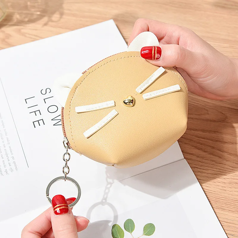 Кошельки для мелочи XZP с кошкой женские кошельки из искусственной кожи Маленький