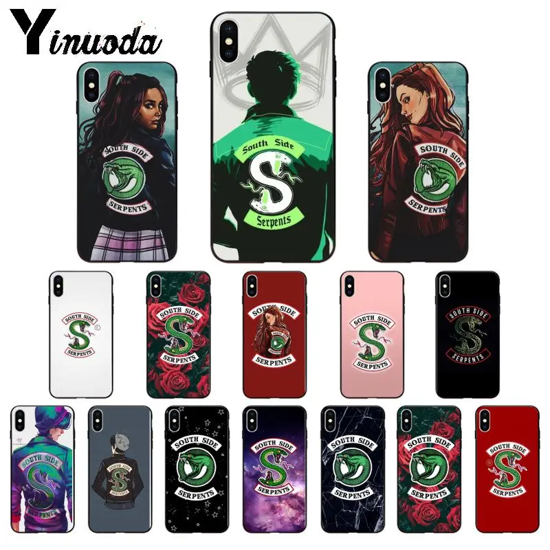 

Yinuoda American TV Riverdale South Side Serpents Snake High Quality Phone Case for iPhone 5 5Sx 6 7 7plus 8 8Plus X XS MAX XR