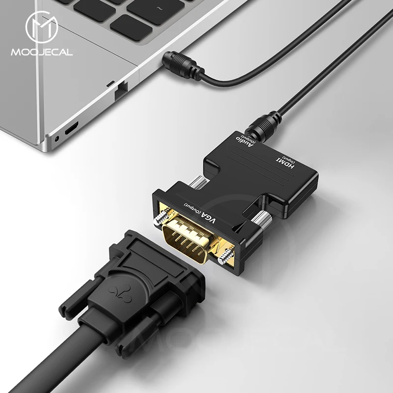 MOOJECAL для портативных ПК ТВ коробка проектор адаптер hdmi-vga цифровой к аналоговые