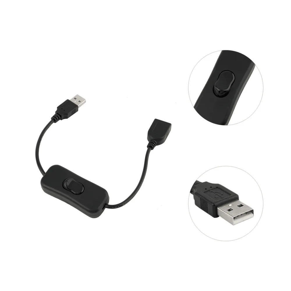 Кабель USB папа-мама с переключателем вкл/выкл кабель удлинитель линия для лампа