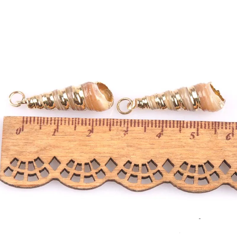 Ракушки спиральные позолоченные 21 25 мм 5 шт.|shell natural|shell diyshell gold pendant |