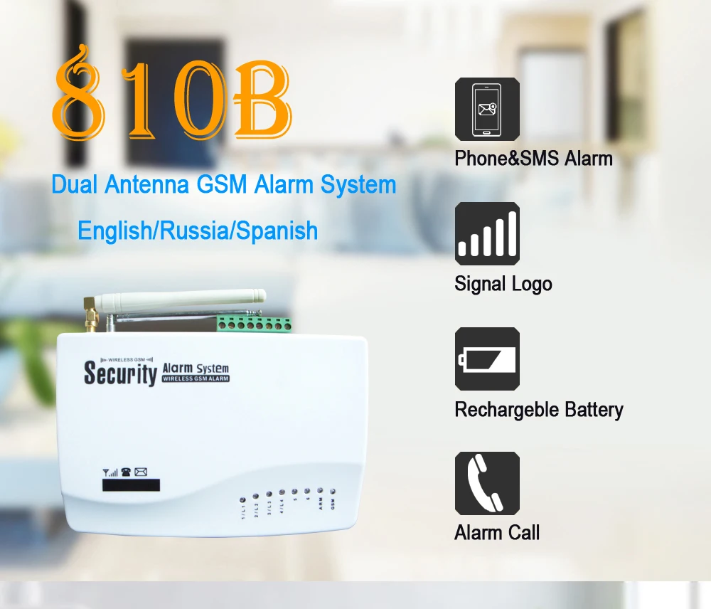 ЖК-клавиатура беспроводная домашняя сигнализация GSM сенсорная система безопасности умный дом сигнализация GSM2E