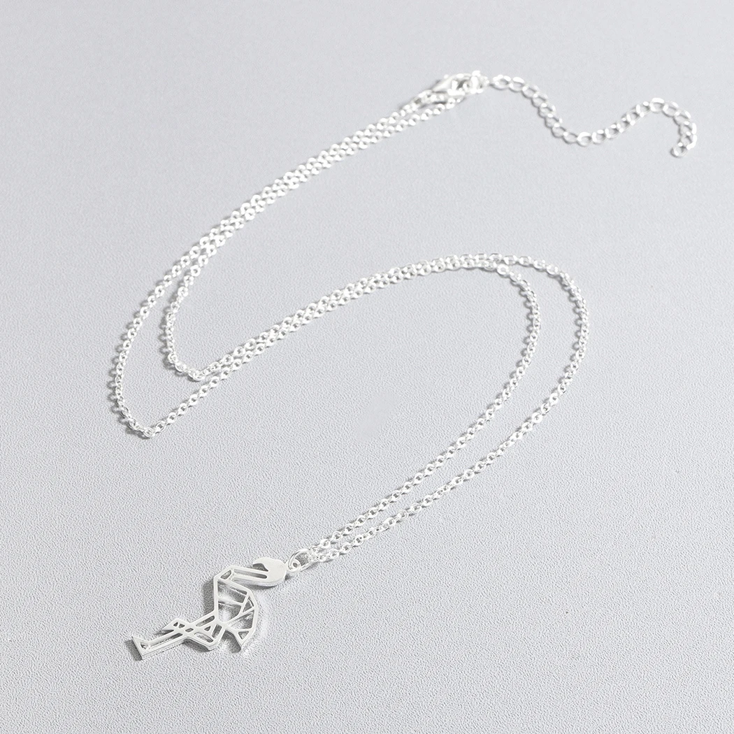 Kinitial новое ожерелье Фламинго модные ювелирные изделия из нержавеющей стали для