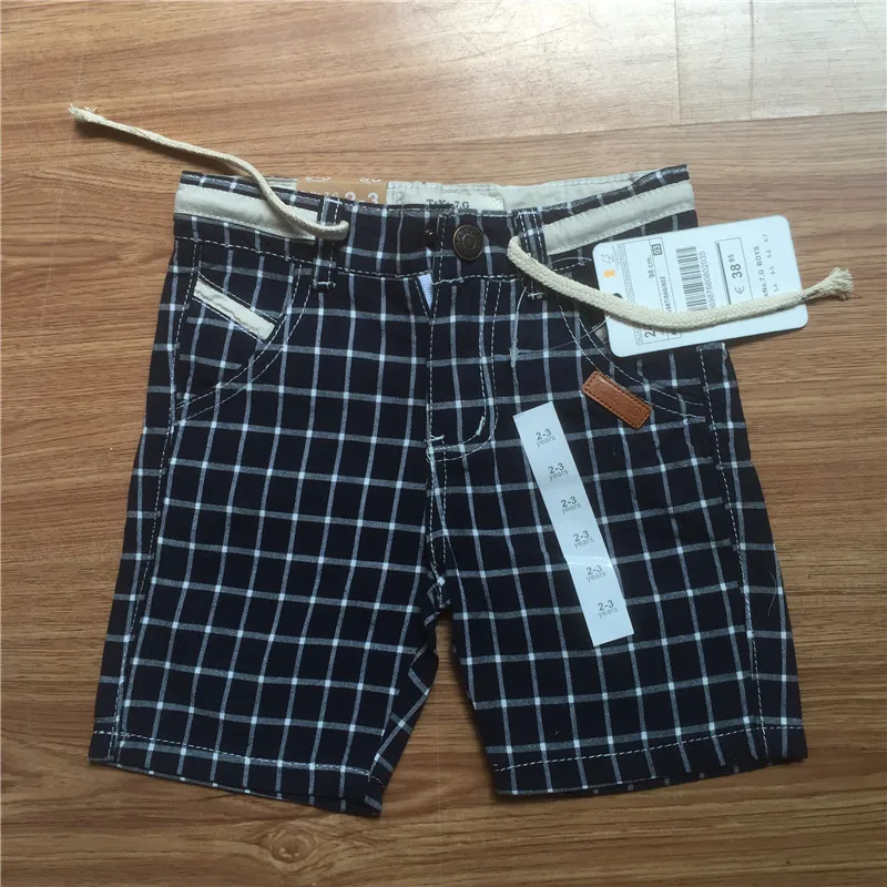 Ребенок плед шорты высокое качество мальчики одежда младенца детей брюки для