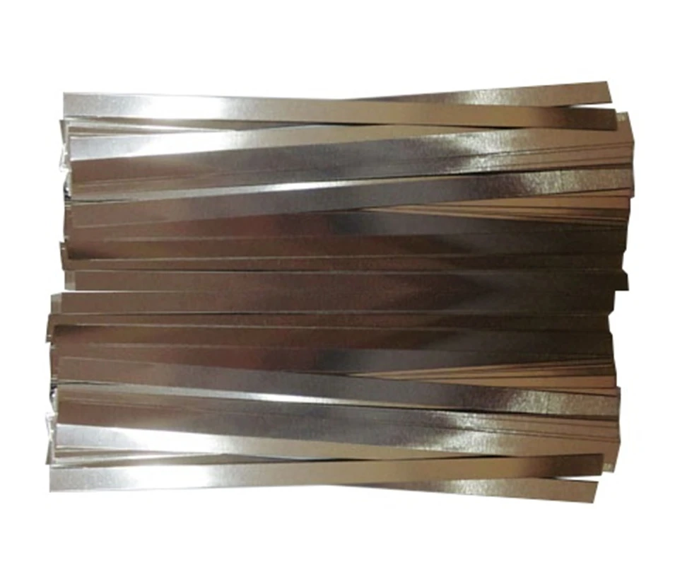 

100pcs 0.1mm x 6mm x 100mm 99.96% Pure Nickel Plate Strap Strip Sheets pure nickel for Battery electrode Spot Welding Machine