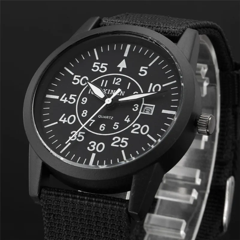 Мужские часы из нержавеющей стали военные спортивные аналоговые кварцевые