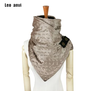 Женский шарф-кольцо в горошек Leo anvi, шарф из полиэстера и хлопка с пуговицами, кожаный дизайнерский шарф