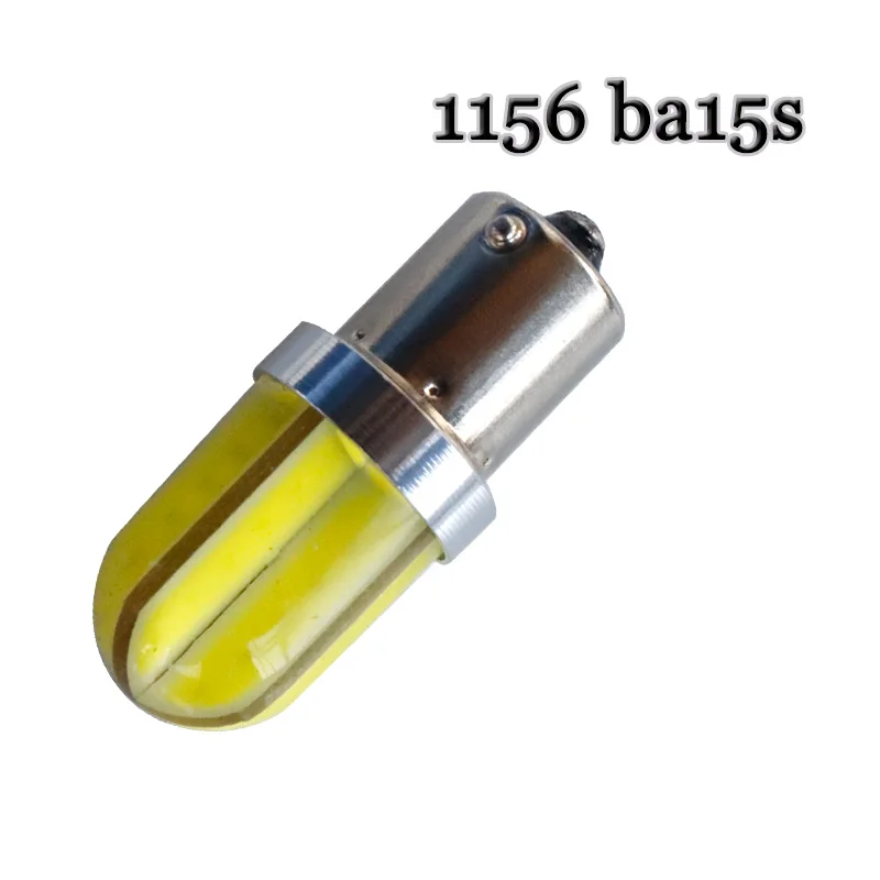 2шт S25 1156 BA15S 1157 BAY15D COB 48 SMD чипы силиконовая оболочка светодиодная лампочка в