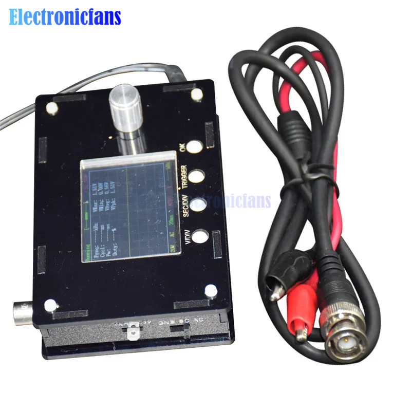 DSO328 2 4 &quotTFT lcd Atmega328p Мини цифровой Ручной осциллограф SMT32 12 бит зонд BNC превышает
