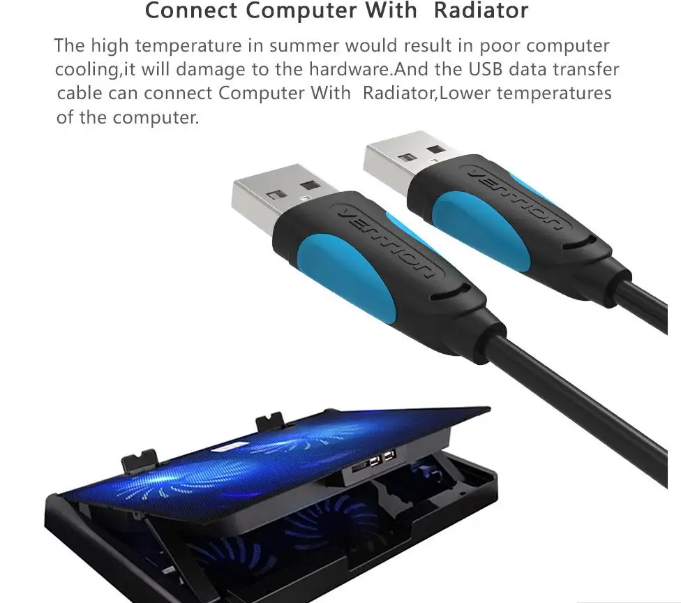 Vention USB-USB кабель Тип A папа-папа USB 2,0 кабель-удлинитель для радиатора жесткого диска Webcom USB2.0 кабель удлинитель