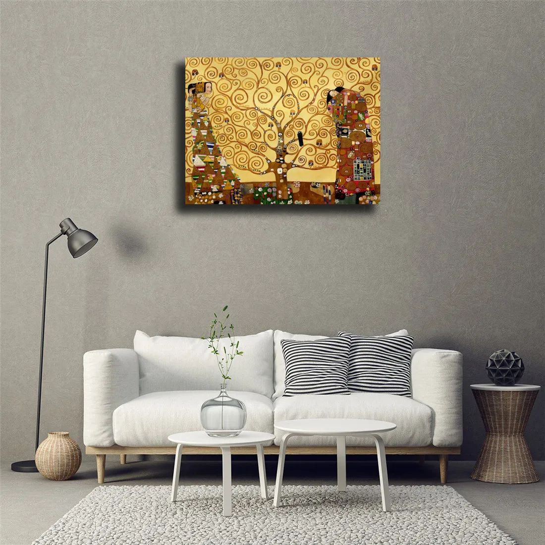 Древо жизни Gustav Klimt 1P картины печать на холсте HD Абстрактная Картина офисная