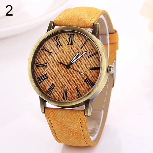 Новые мужские и женские винтажные наручные часы horloges vrouwen из джинсовой ткани
