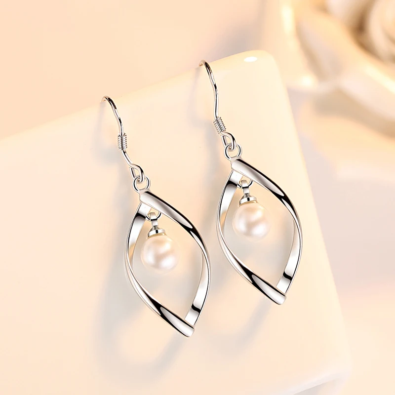 earrings girl rotating pearl south Korean style joker simple student long ear line fringe earring | Украшения и аксессуары