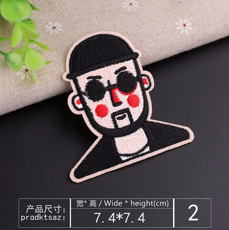 Службой CPAM Доставка Набор из 10 шт. Популярные с вышитой головой патчи железные на