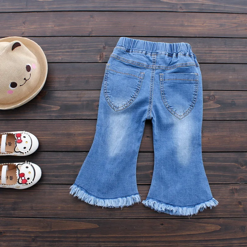 G02237 Летние 2017 Новых Младенцев Девушки Шорты Вышивка Denim Кисточкой Дети Мода