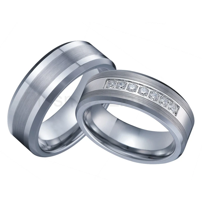 Кольцо из карбида вольфрама 8 мм для его и ее свадьбы|ring band settings|ring bonering carabiner |