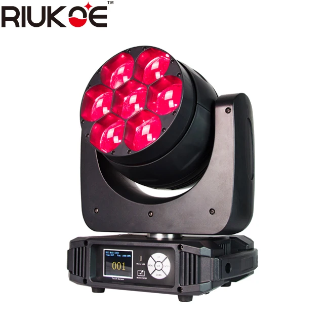 RIUKOE профессиональное шоу освещение 7x40 Вт RGBW Мыть Мини светодиодный зум
