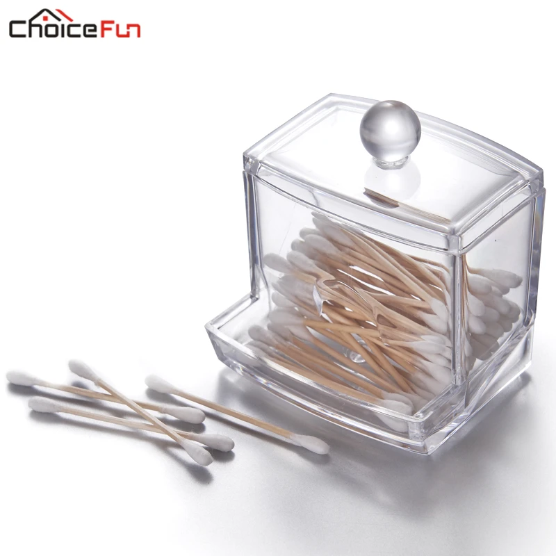 Маленький прозрачный акриловый держатель для ванной комнаты CHOICE FUN ватных