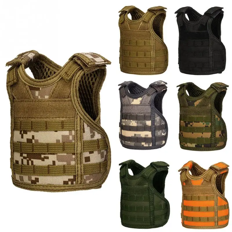 Тактический жилет слой Военная бутылка пива набор мини Molle жилет охотничья бутылка напиток набор регулируемые плечевые ремни