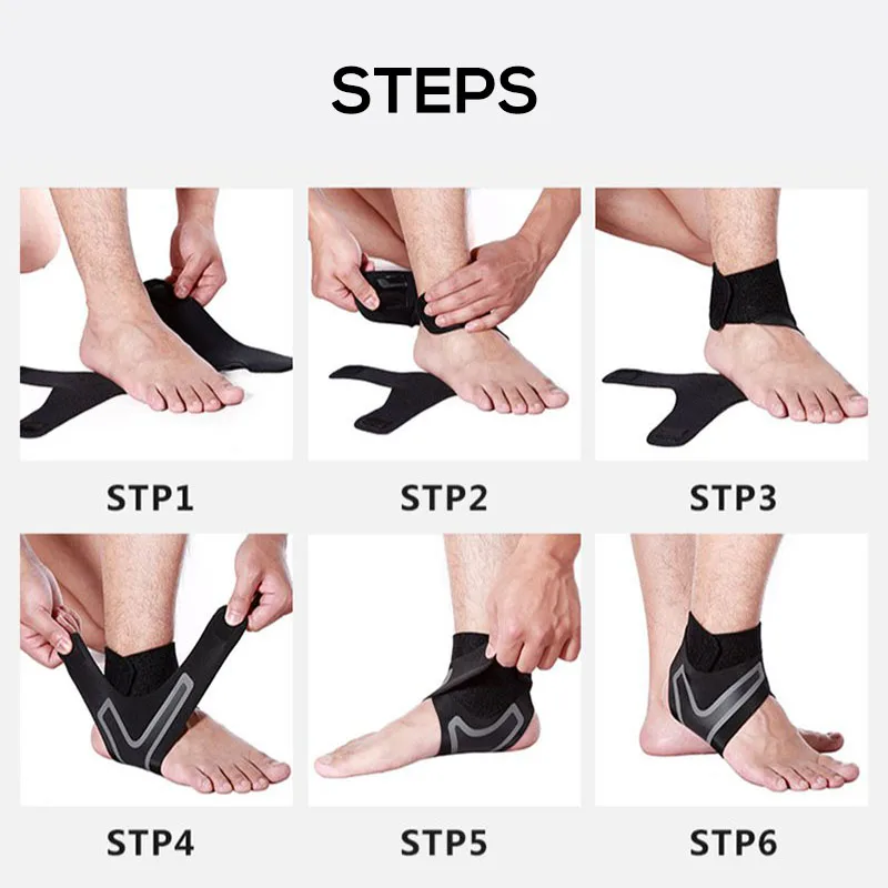 1pcs Men Women Ankle Support Brace Elasticity Free Adjustment Protection Foot Bandage Sprain Prevention Sport Fitness Guard Band | Спорт и