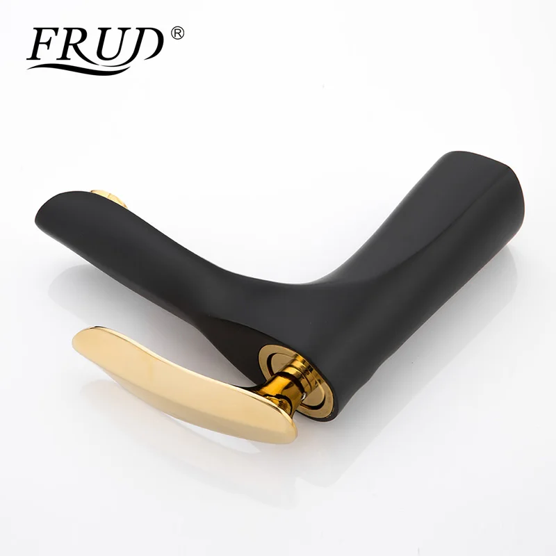 FRUD новый черный и золотой цвет смеситель для раковины ванной комнаты кухонный