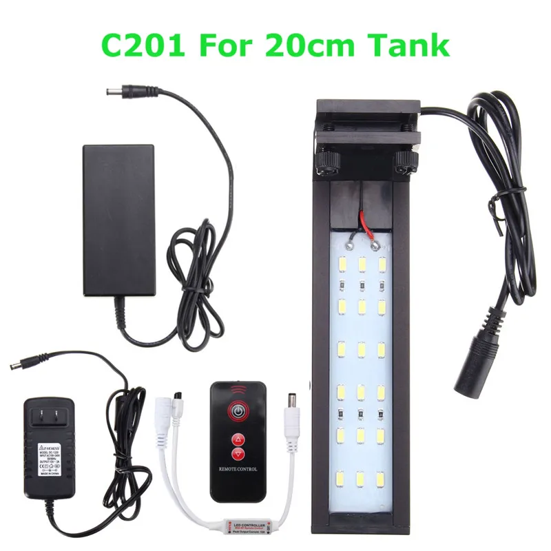 For 20cm fish tank Chihiros супер-тонкий светодиодный светильник для аквариума, 7/10/14/18 Вт IP67 Водонепроницаемый для аквариумных растений фольгированный с рыбой резервуар для завода светодиодное освещение для роста - Испускаемый цвет: For 20cm fish tank