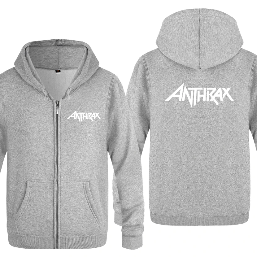 ANTHRAX рок группа толстовки для мужчин флис на молнии кардиганы для женщин толстовки с капюшоном - Цвет: HUIY BAT