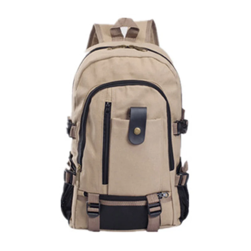 light khaki Спорт на открытом воздухе, фитнес тренажерный зал сумки холст большой емкости мужские Наплечные рюкзаки для путешествий колледж сумка Распродажа - Цвет: light khaki