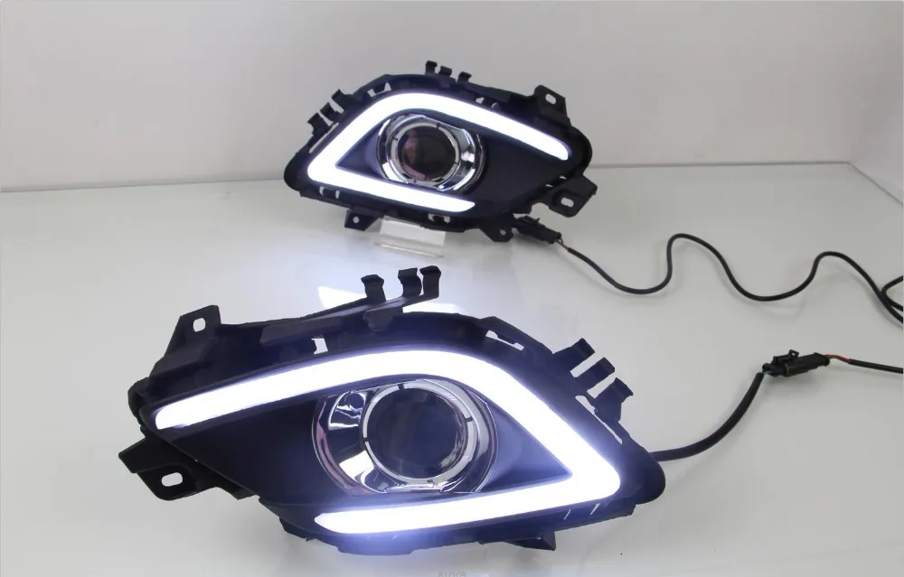 Крышка противотуманной фары drl с желтыми поворотными сигнальными огнями