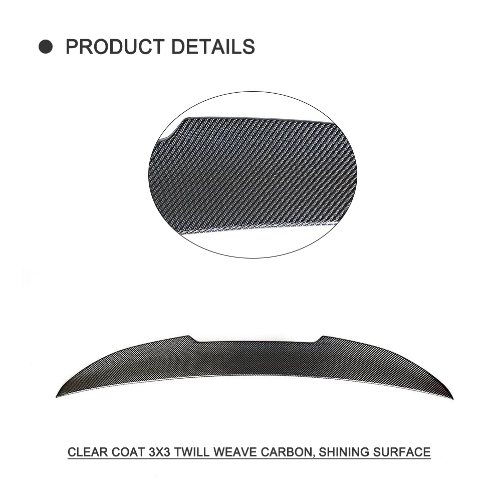 Rear Spoiler for BMW 3 Series E46 Base Coupe M3 2-Door 1998-2005 Carbon Fiber Trunk Lip | Автомобили и мотоциклы