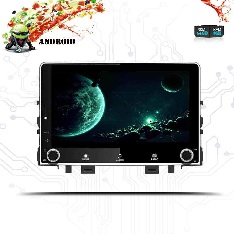 Android 9 0 Восьмиядерный PX5/PX3 4G Ram 64G Rom подходит для KIA RIO 2017 2018 2019 автомобильный dvd